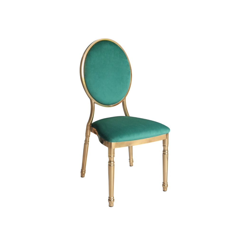 Bliss Dining Stacking Chair Velvet Green
