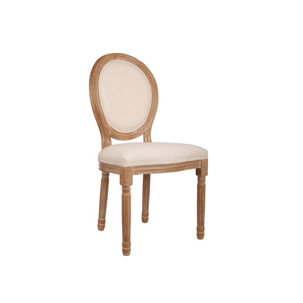 Louise Premium Wooden Stacking Chair Cream
