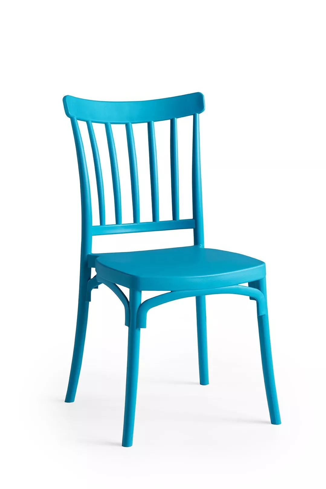 Alba Caffe/Bistro Polypropylene Stacking Caffe Chair Blue