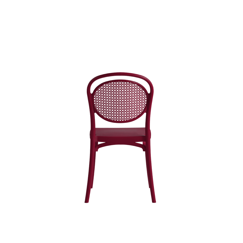 Sera Caffe/Bistro Polypropylene Stacking Chair Burgundy Red