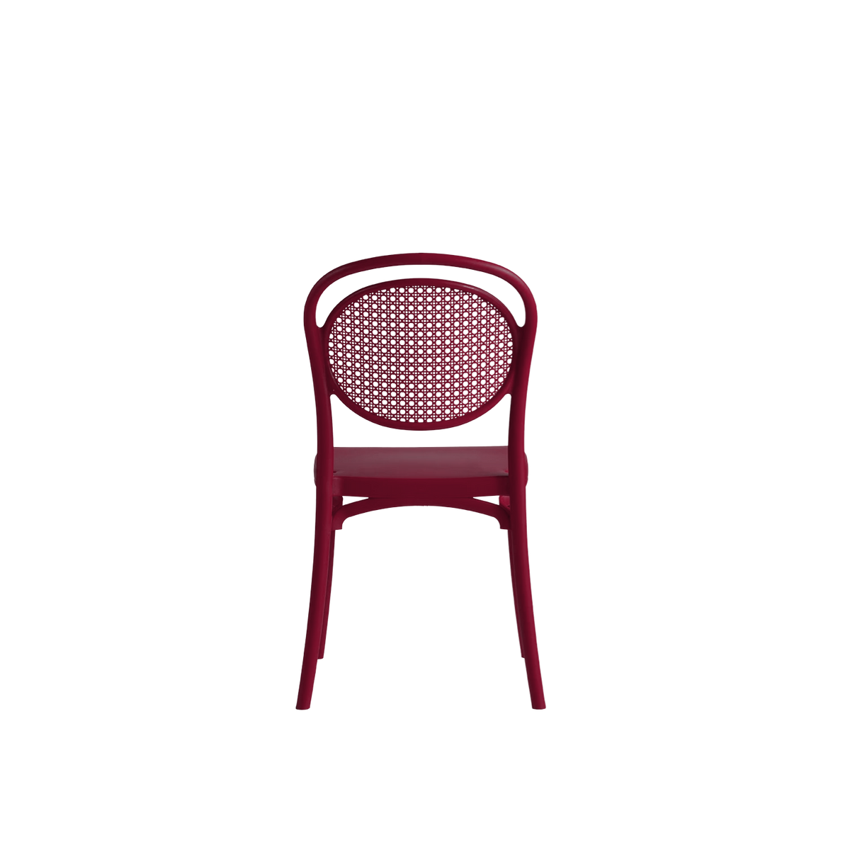 Sera Caffe/Bistro Polypropylene Stacking Chair Burgundy Red