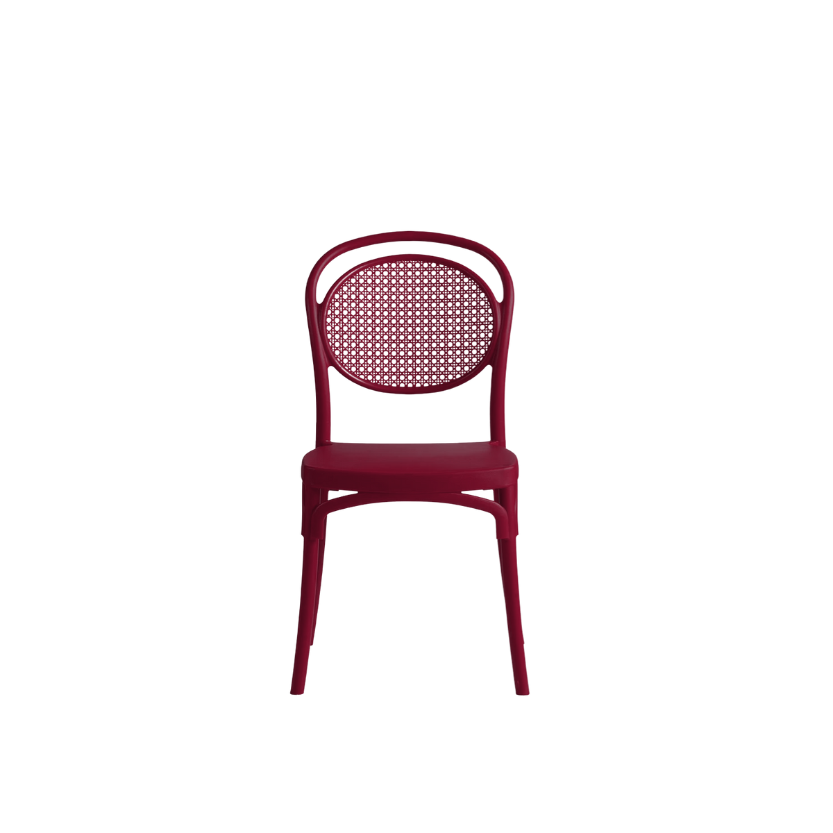 Sera Caffe/Bistro Polypropylene Stacking Chair Burgundy Red